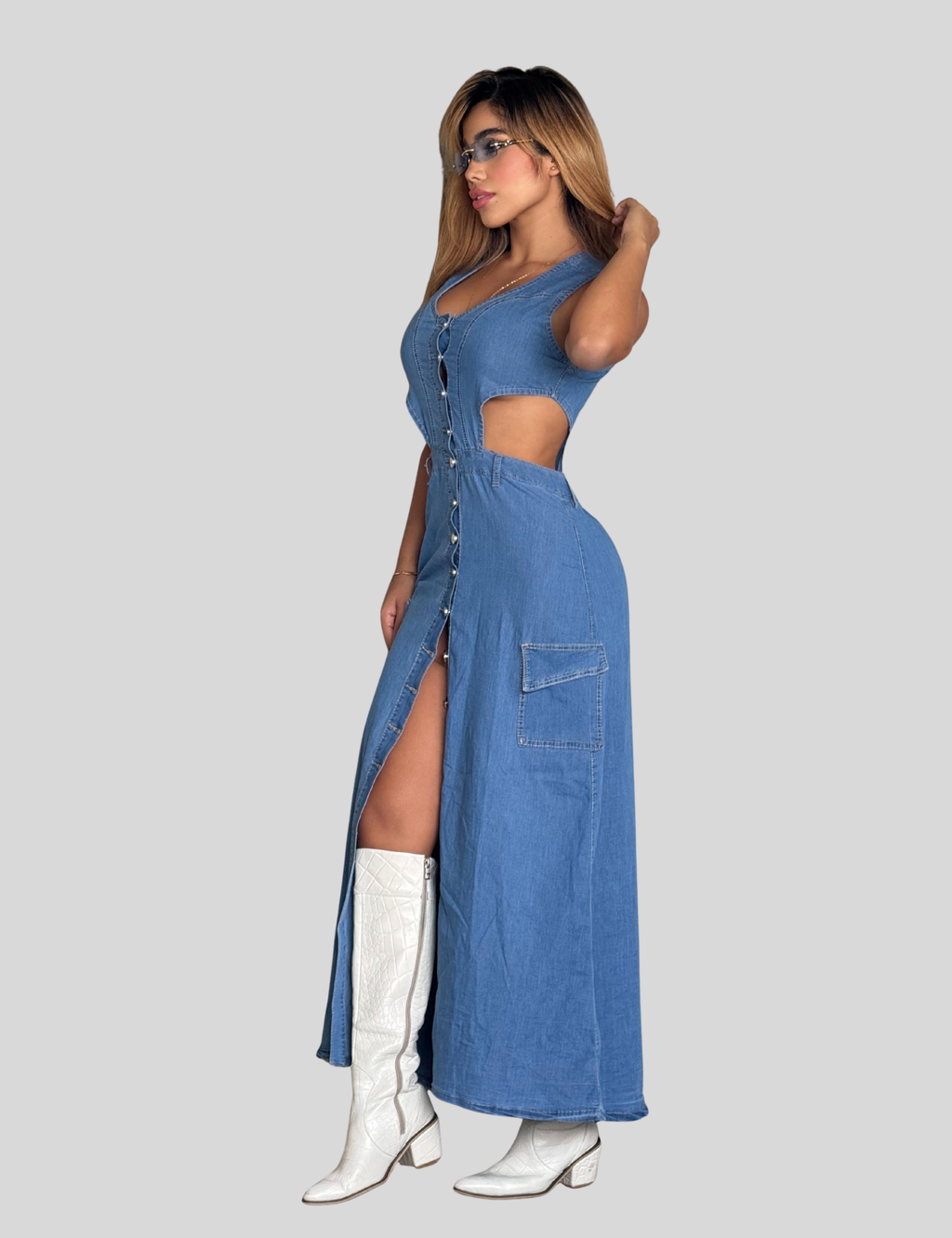 Vestido largo suelto - Dana