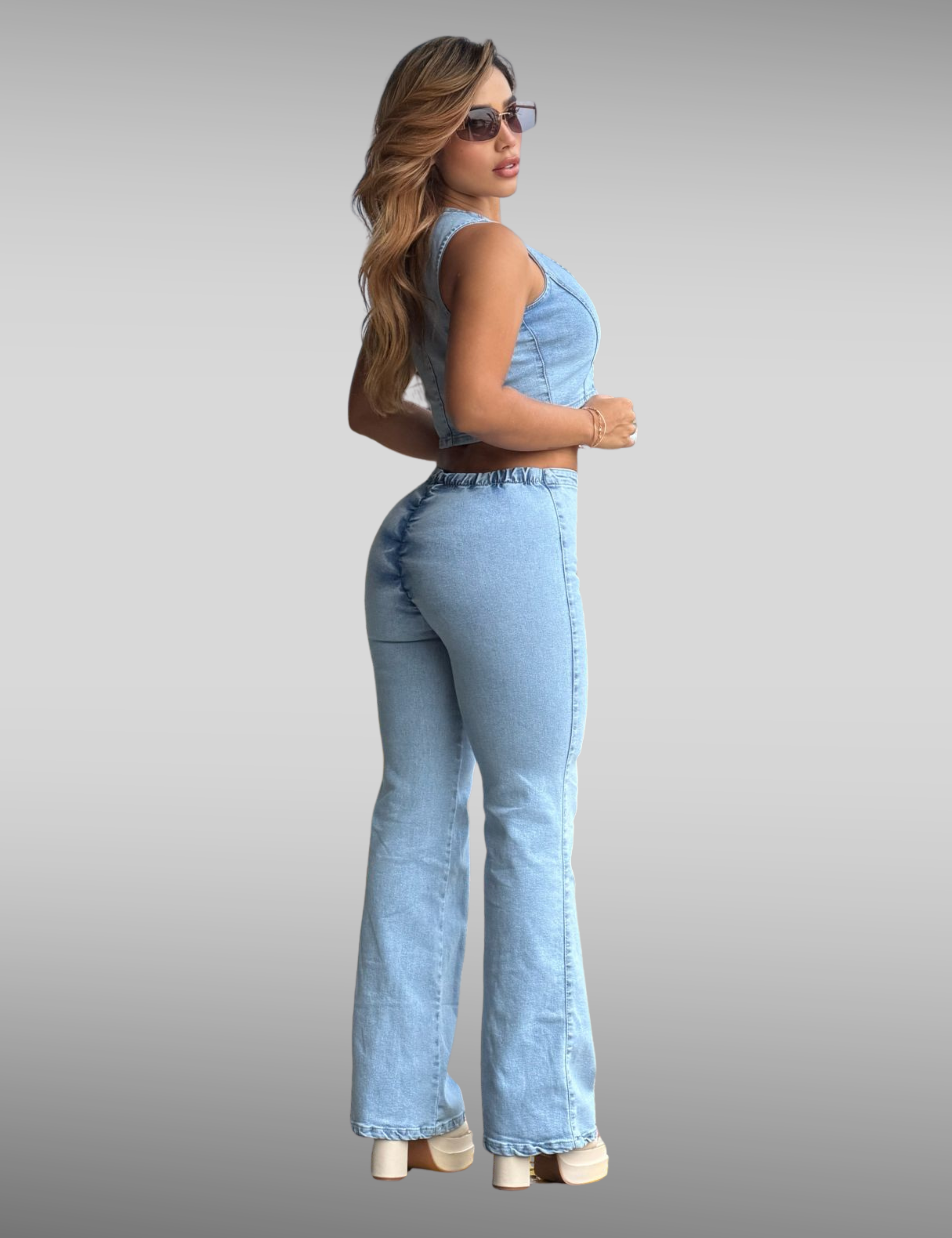 Set palazzo y chaleco - Rosalia